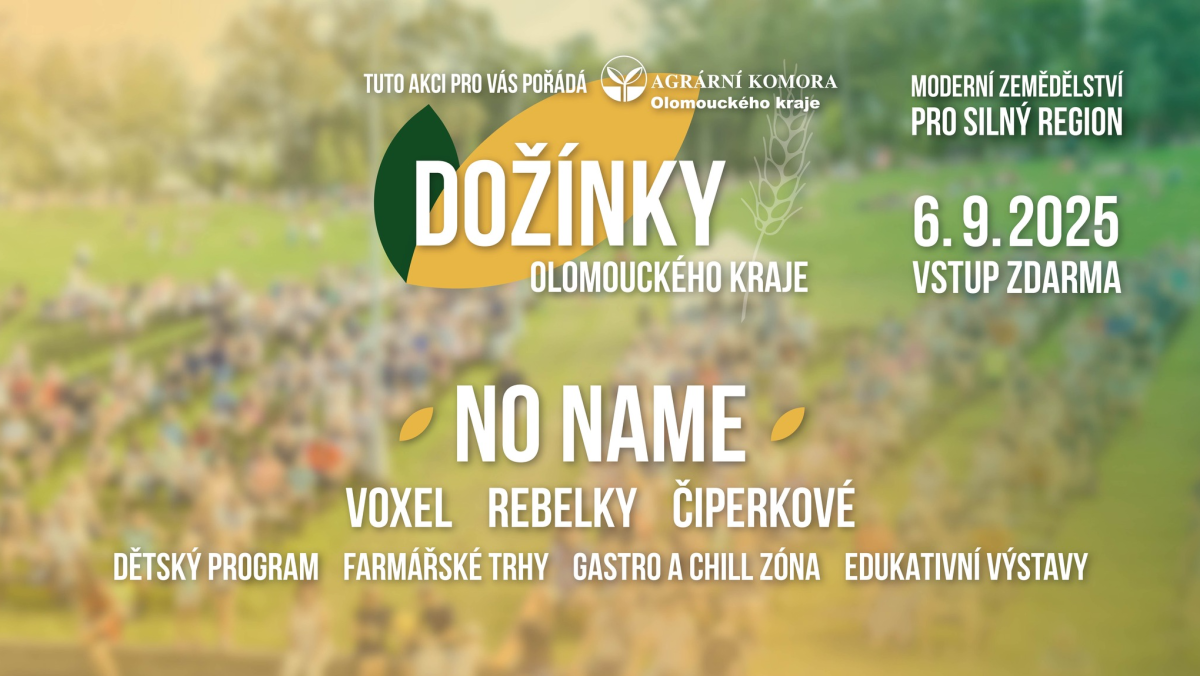 Pozvánka na Dožínky Ol. kraje 6. 9. 2025